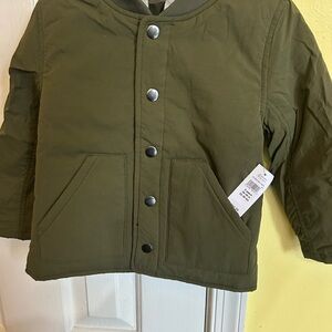 GAP Green Puffer Jacket Quilted Warmth